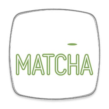 Thé matcha dit thé vert comme toi, très matcha - Magnet carré - blanc - Devant