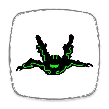 Skydiver - Square fridge magnet - white - Front