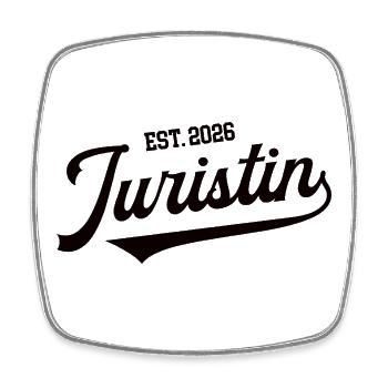 Juristin 2026 Jura Examen Bestanden Jurastudentin - Viereckiger Kühlschrankmagnet - Weiß - Vorne