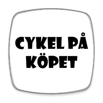 Bicycle in the Bargain – Text Design - Square fridge magnet - white - Front