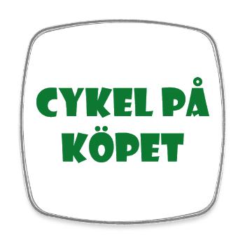 Bicycle in the Bargain – Text Design - Square fridge magnet - white - Front