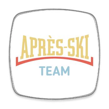 Équipe Après-Ski (Après Ski / Concave / 3C) - Magnet carré - blanc - Devant