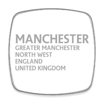 Manchester – Angleterre Lyrique - Magnet carré - blanc - Devant