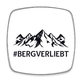 Montagne amoureuse du hashtag Paysage montagneux Montagnes - Magnet carré - blanc - Devant