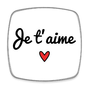LIEBE. ICH LIEBE DICH. HERZ. ALLES GUTE ZUM GEBURTSTAG. - Viereckiger Kühlschrankmagnet - Weiß - Vorne