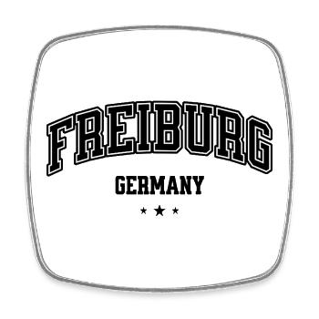 Freiburg College Lettering Germany Design - Square fridge magnet - white - Front
