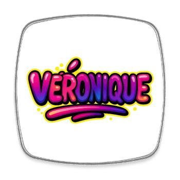Graffiti Prénom Véronique imprimable sur tout ! - Magnet carré - blanc - Devant