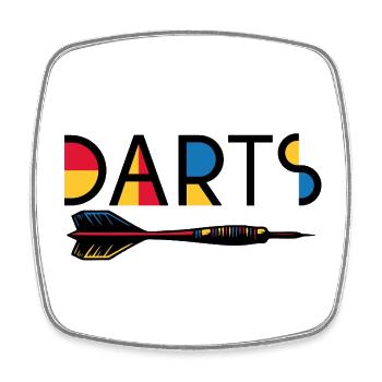 Darts,Darts Bunt - Square fridge magnet - white - Front