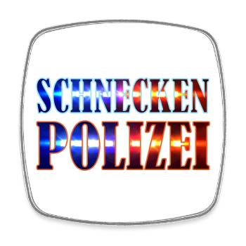 Schneckenpolizei Schnecken Nacktschnecken Gärtner - Viereckiger Kühlschrankmagnet - Weiß - Vorne