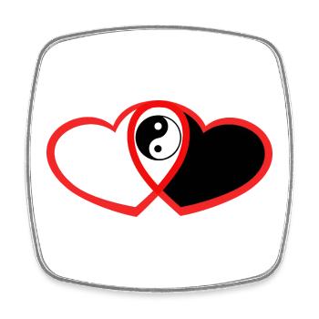 Amour sans être - Magnet carré - blanc - Devant