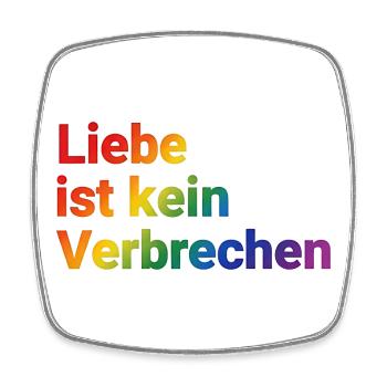 Love Is Not A Crime Rainbow - Square fridge magnet - white - Front