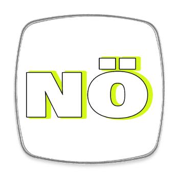 no - Square fridge magnet - white - Front