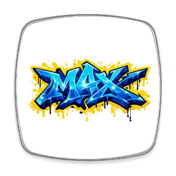 GRAFFITI NAME MAX FOR PERFECT GIFT PRINTABLE - Square fridge magnet - white - Front