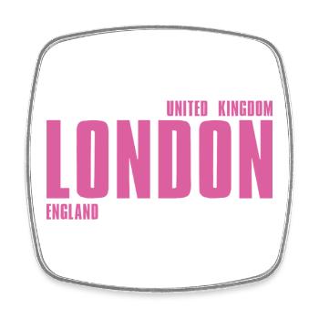 Londres – Angleterre Lyric Design - Magnet carré - blanc - Devant