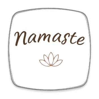 Namaste Lotus Balance - Square fridge magnet - white - Front