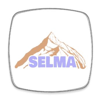 Selma - Magnet carré - blanc - Devant