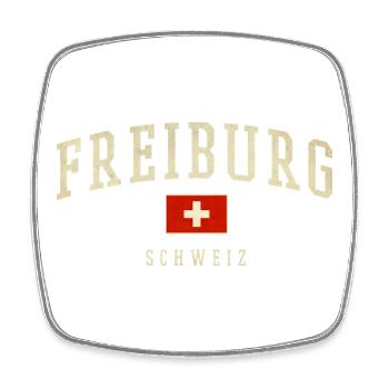 Freiburg Schweiz Emblem - Viereckiger Kühlschrankmagnet - Weiß - Vorne
