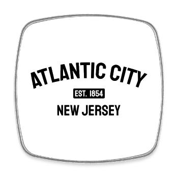 Atlantic City - Est. 1854 - New Jersey - USA - Viereckiger Kühlschrankmagnet - Weiß - Vorne