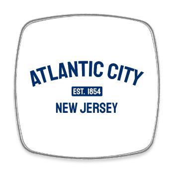 Atlantic City - Est. 1854 - New Jersey - USA - Viereckiger Kühlschrankmagnet - Weiß - Vorne