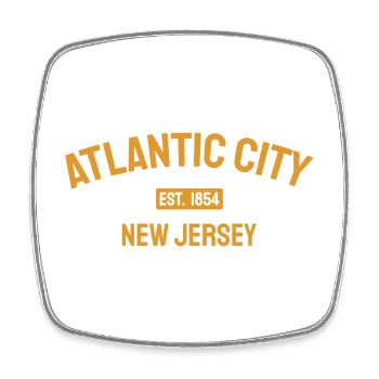 Atlantic City - Est. 1854 - New Jersey - USA - Viereckiger Kühlschrankmagnet - Weiß - Vorne