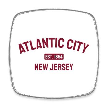 Atlantic City - Est. 1854 - New Jersey - USA - Viereckiger Kühlschrankmagnet - Weiß - Vorne