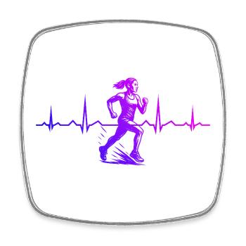 Graphismes de course pour les courses - Magnet carré - blanc - Devant