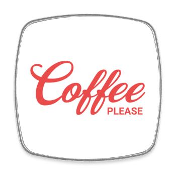 Un café, s’il vous plaît - Magnet carré - blanc - Devant