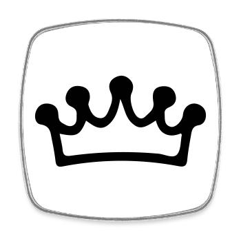 Crown Symbolism - Square fridge magnet - white - Front