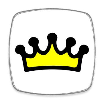 Crown Symbol - Square fridge magnet - white - Front