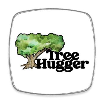 Watercolor Tree Sketch - Square fridge magnet - white - Front