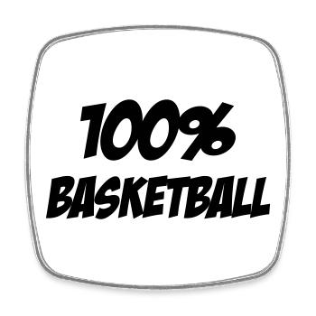 100% Basketball – Energie-Leidenschaftsfeld - Viereckiger Kühlschrankmagnet - Weiß - Vorne