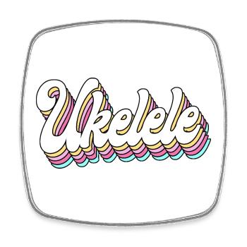Hawaiian Ukulele Uke Retro Vintage - Viereckiger Kühlschrankmagnet - Weiß - Vorne