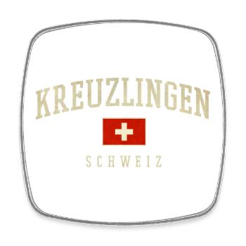 Kreuzlingen Schweiz Emblem - Viereckiger Kühlschrankmagnet - Weiß - Vorne