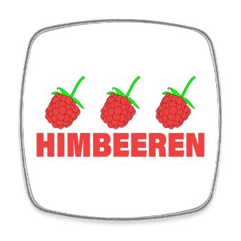 RASPBERRIES - Square fridge magnet - white - Front