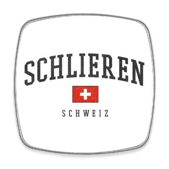 Schlieren – Swiss identity from Zurich - Square fridge magnet - white - Front