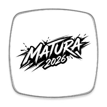 Matura 2026 - Viereckiger Kühlschrankmagnet - Weiß - Vorne