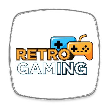 Retro Gaming - Square fridge magnet - white - Front