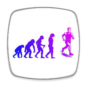 Running perfect for any race - Square fridge magnet - white - Front