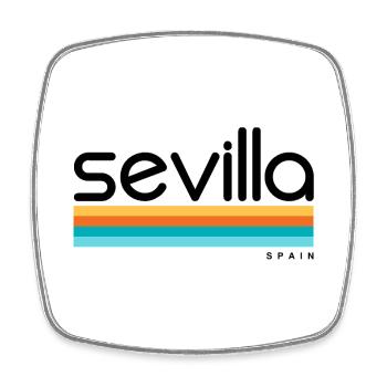 Séville - Espagne - Espagne - Espagne - Magnet carré - blanc - Devant