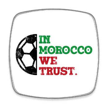 In Morocco we trust - Square fridge magnet - white - Front