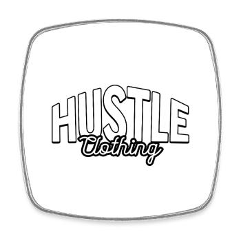 Hustle Attitude Logo Print - Square fridge magnet - white - Front