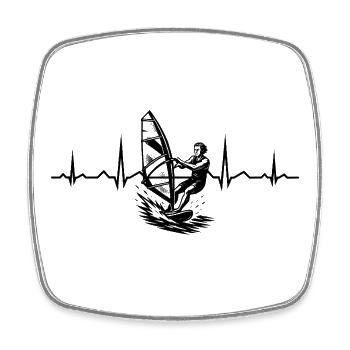 Windsurfing Liebe klarer Look für Windsurf - Viereckiger Kühlschrankmagnet - Weiß - Vorne