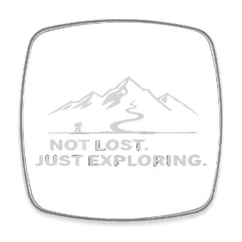 Wandern Berge Trekking Wanderer Outdoor Natur Wald - Viereckiger Kühlschrankmagnet - Weiß - Vorne