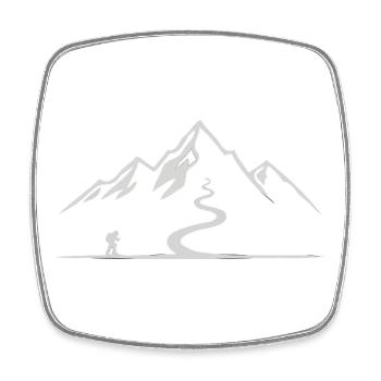 Wandern Berge Trekking Wanderer Outdoor Natur Wald - Viereckiger Kühlschrankmagnet - Weiß - Vorne