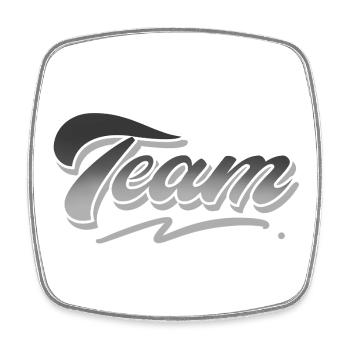 Équipe - Magnet carré - blanc - Devant