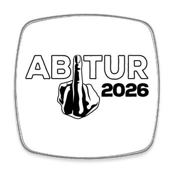 ABI 2026 Mittelfinger Abitur - Geschenk - Viereckiger Kühlschrankmagnet - Weiß - Vorne