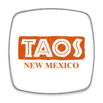 Taos - New Mexico - United States of America - Square fridge magnet - white - Front