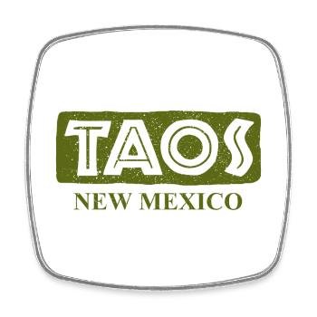 Taos - New Mexico - United States of America - Square fridge magnet - white - Front