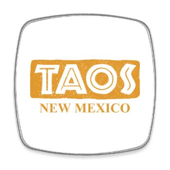 Taos - New Mexico - United States of America - Square fridge magnet - white - Front