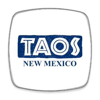 Taos - New Mexico - United States of America - Square fridge magnet - white - Front
